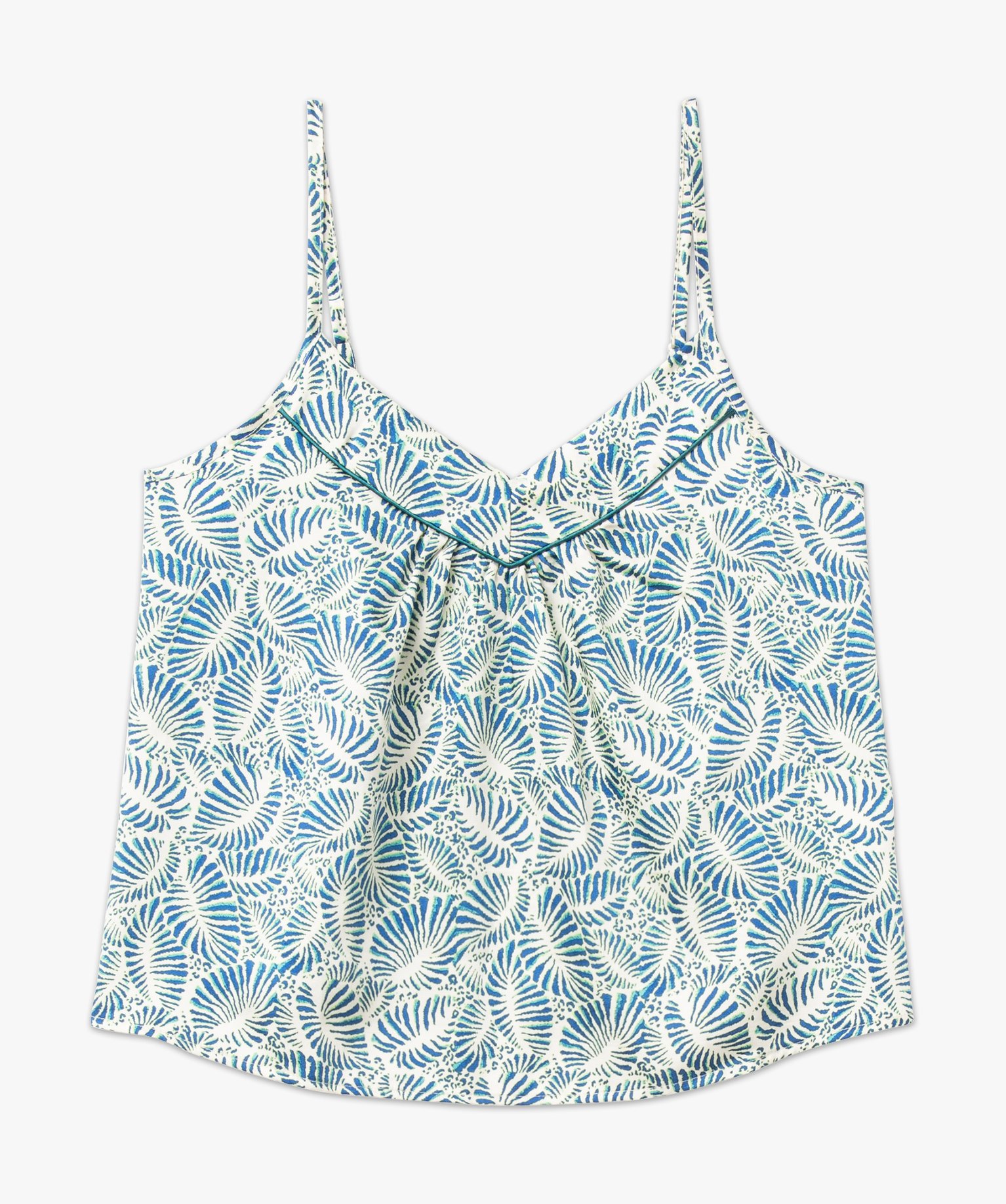 Blouse à bretelles et col V imprimée femme imprime | GEMO