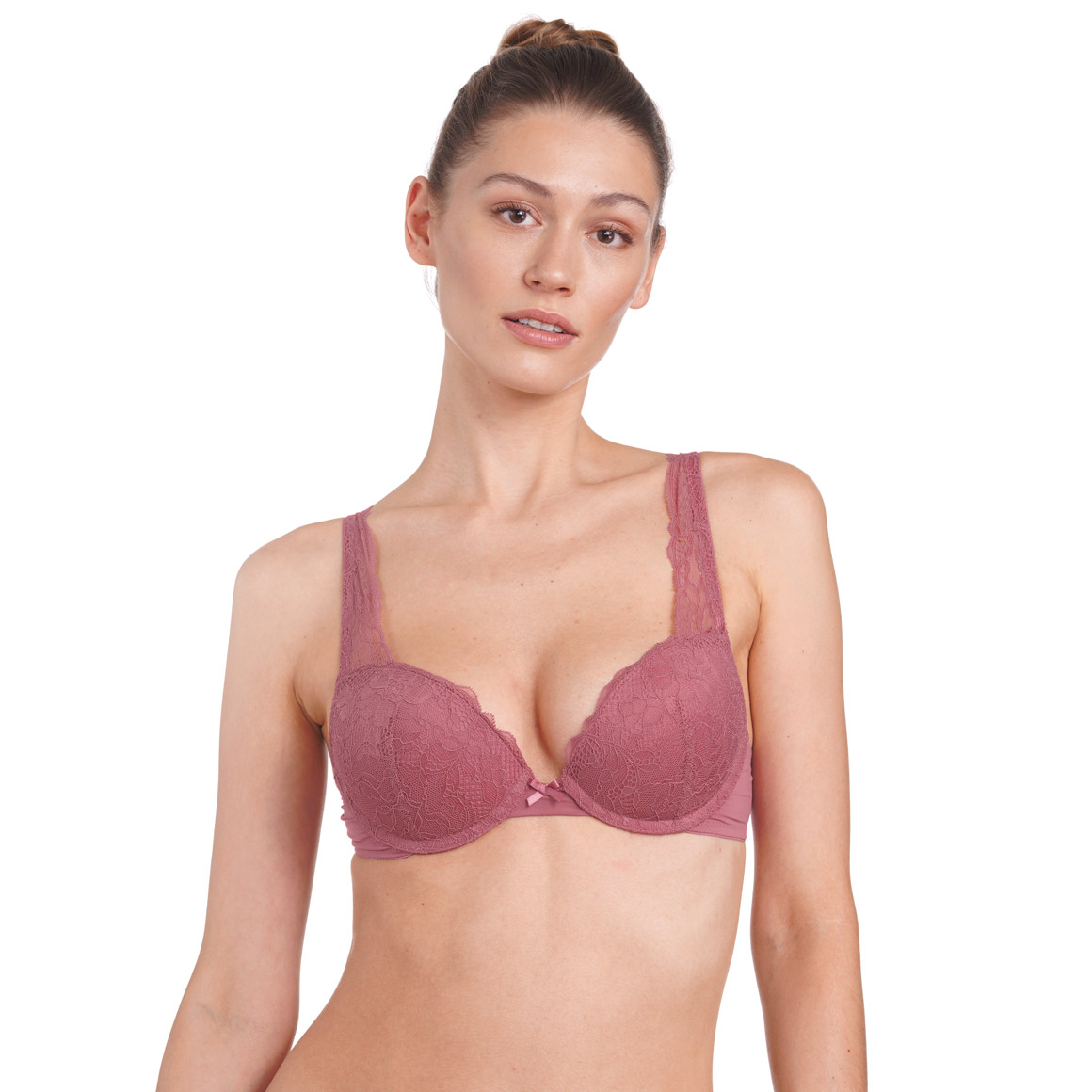 2 Damen Push-Up-BHs  mit Spitze
