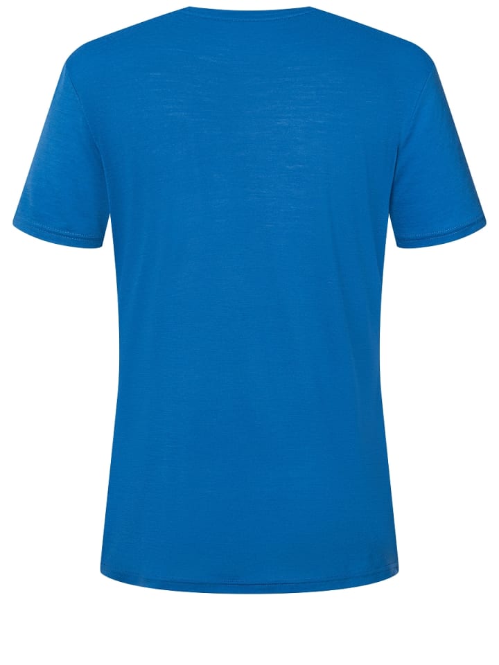 super.natural Merino T-Shirt M CAMPING NIGHTS TEE in blau günstig kaufen S