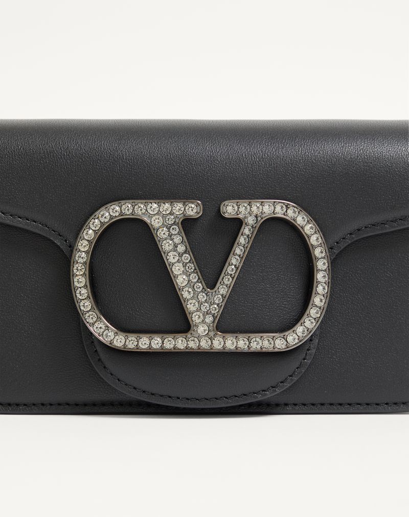 Bolsa de ombro pequena Valentino Garavani Locò com logotipo de joia