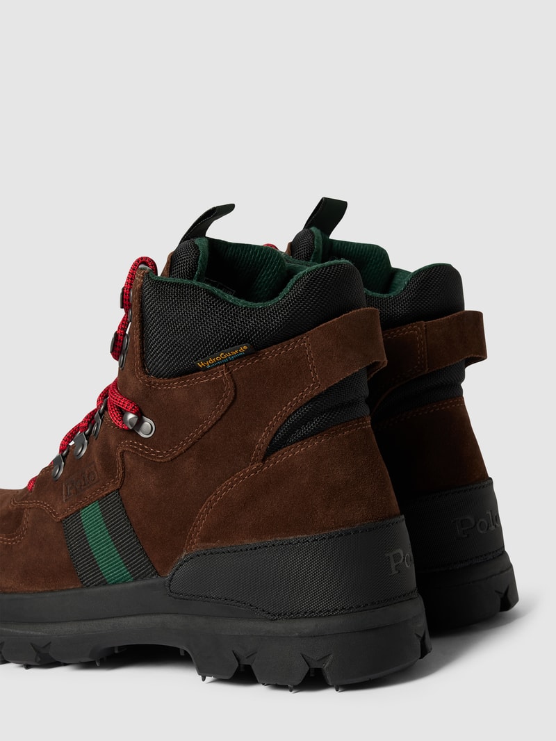 Schnürboots mit Kontraststreifen Modell 'OSLO' in dunkelbraun