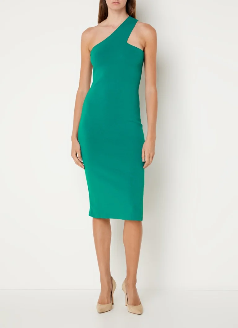 Rochie midi mulată Lola de Reiss din tricot fin, cu crăpătură