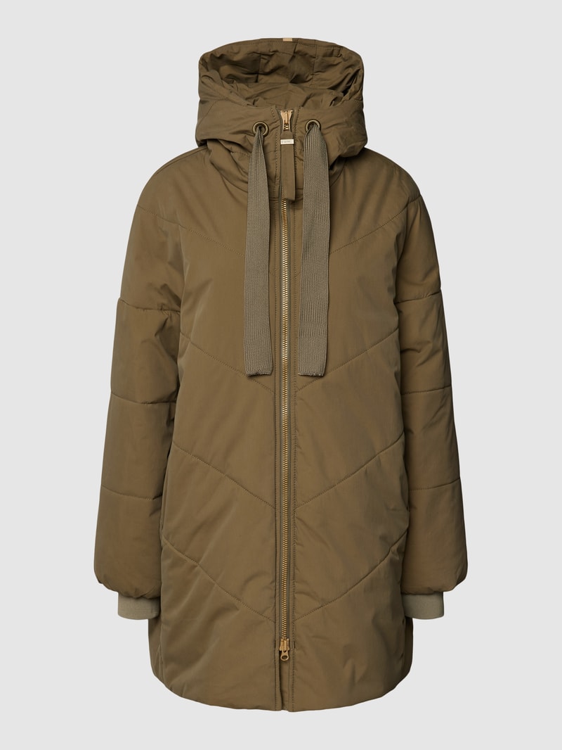 Steppjacke mit Kapuze Modell 'AYLA' in olivgrün