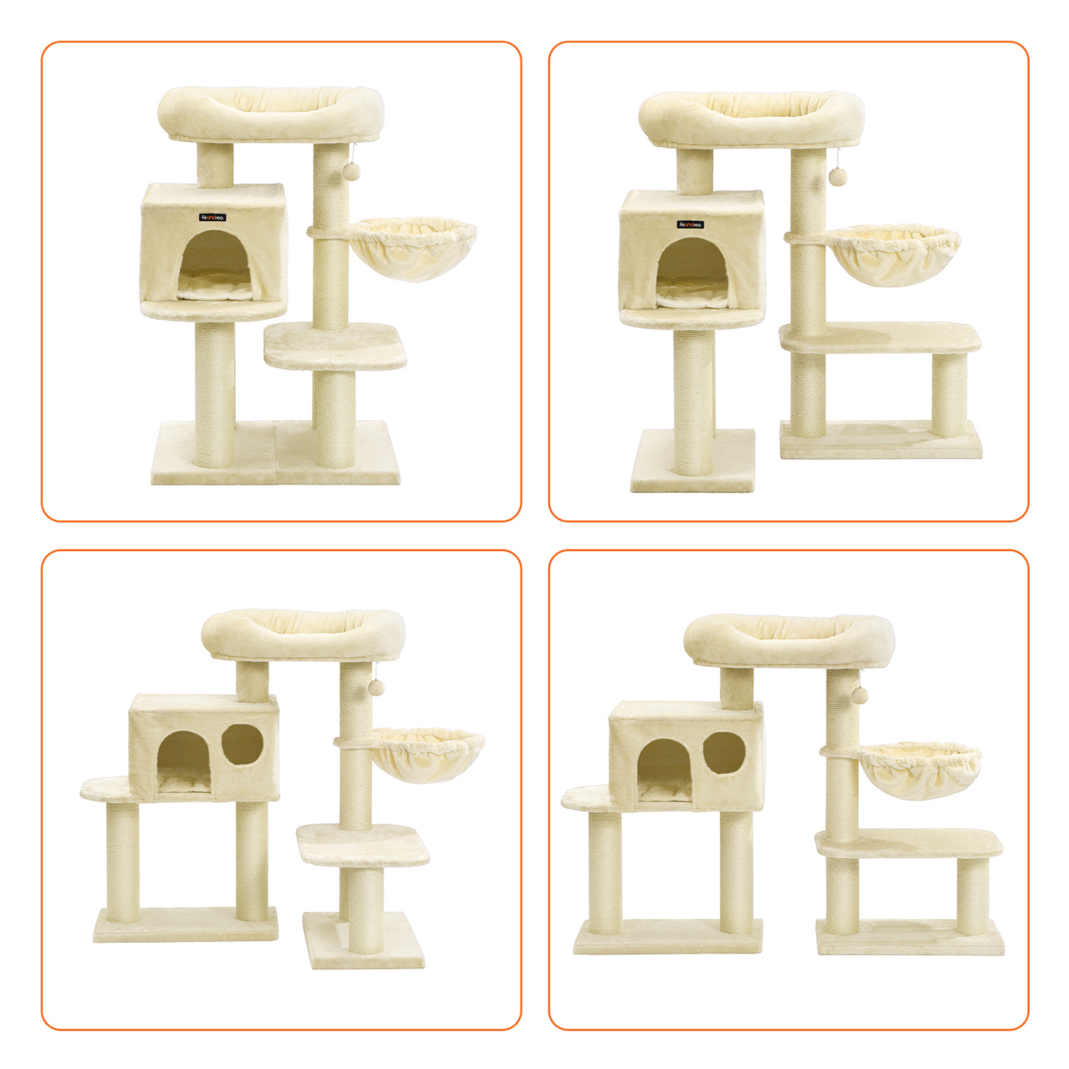 FEANDREA Kratzbäume FEANDREA Kratzbaum 112cm beige beige