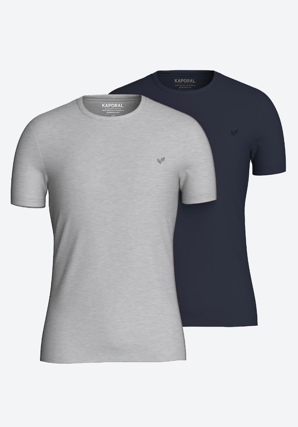 RIFT   Coffret de 2 t-shirts gris et bleu slim Homme