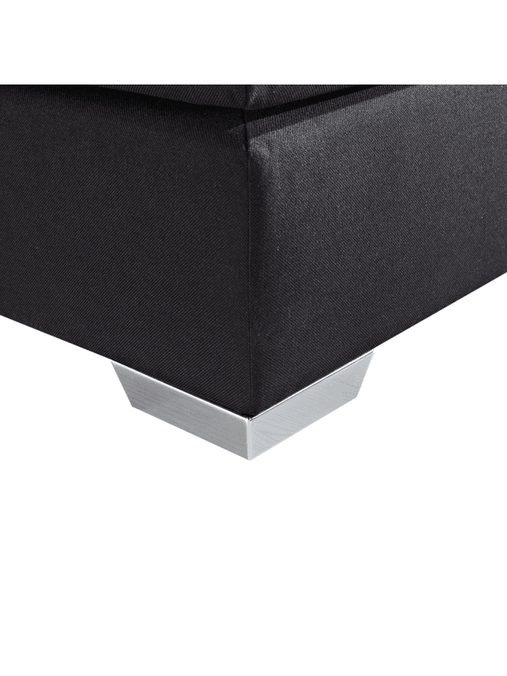 Beliani Doppelbett PRESIDENT in Schwarz/Silber - (W) 190 x (H) 90 x (L) 210 cm günstig kaufen onesize