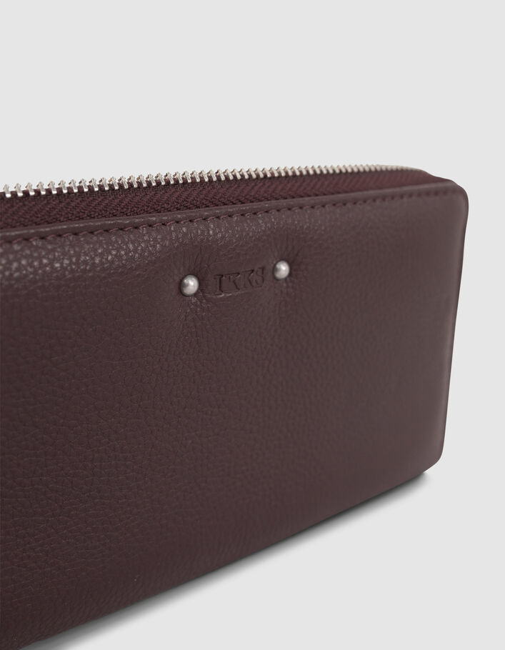 Portefeuille 1440 Compagnon grenat cuir Femme