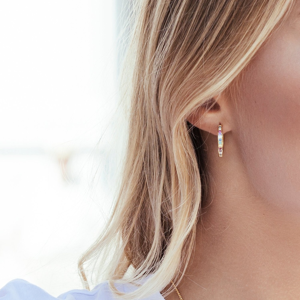 Sif Jakobs Jewellery Créoles 925 Argent rhodié Boucles d'oreilles