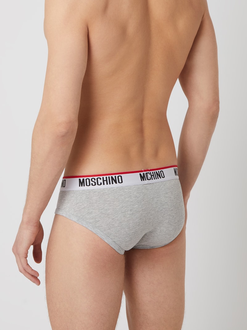 Slip im 3er-Pack in mittelgrau meliert