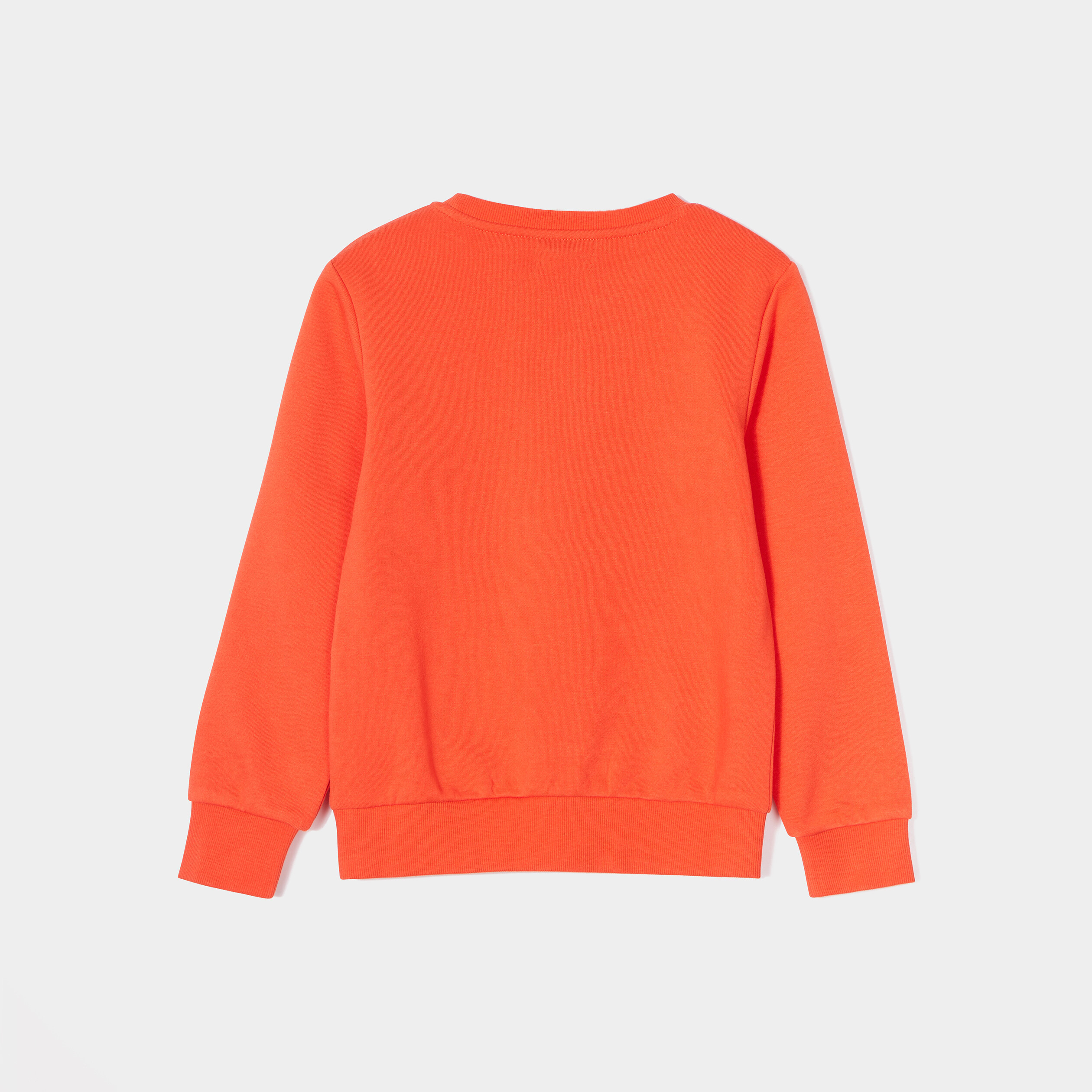 Sweat col rond manches longues orange garçon | La Halle