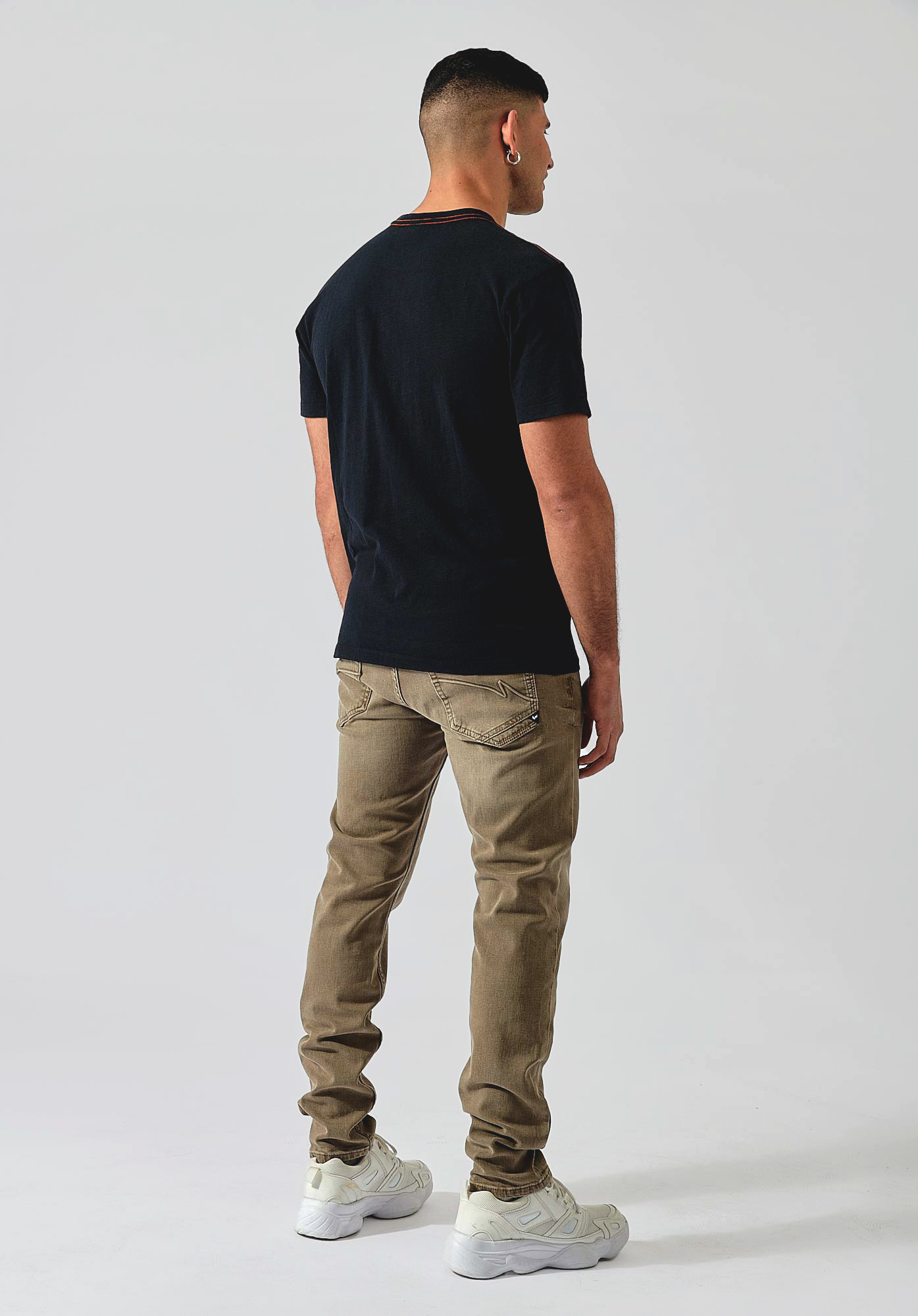 BIKE   T-shirt noir homme 100% coton