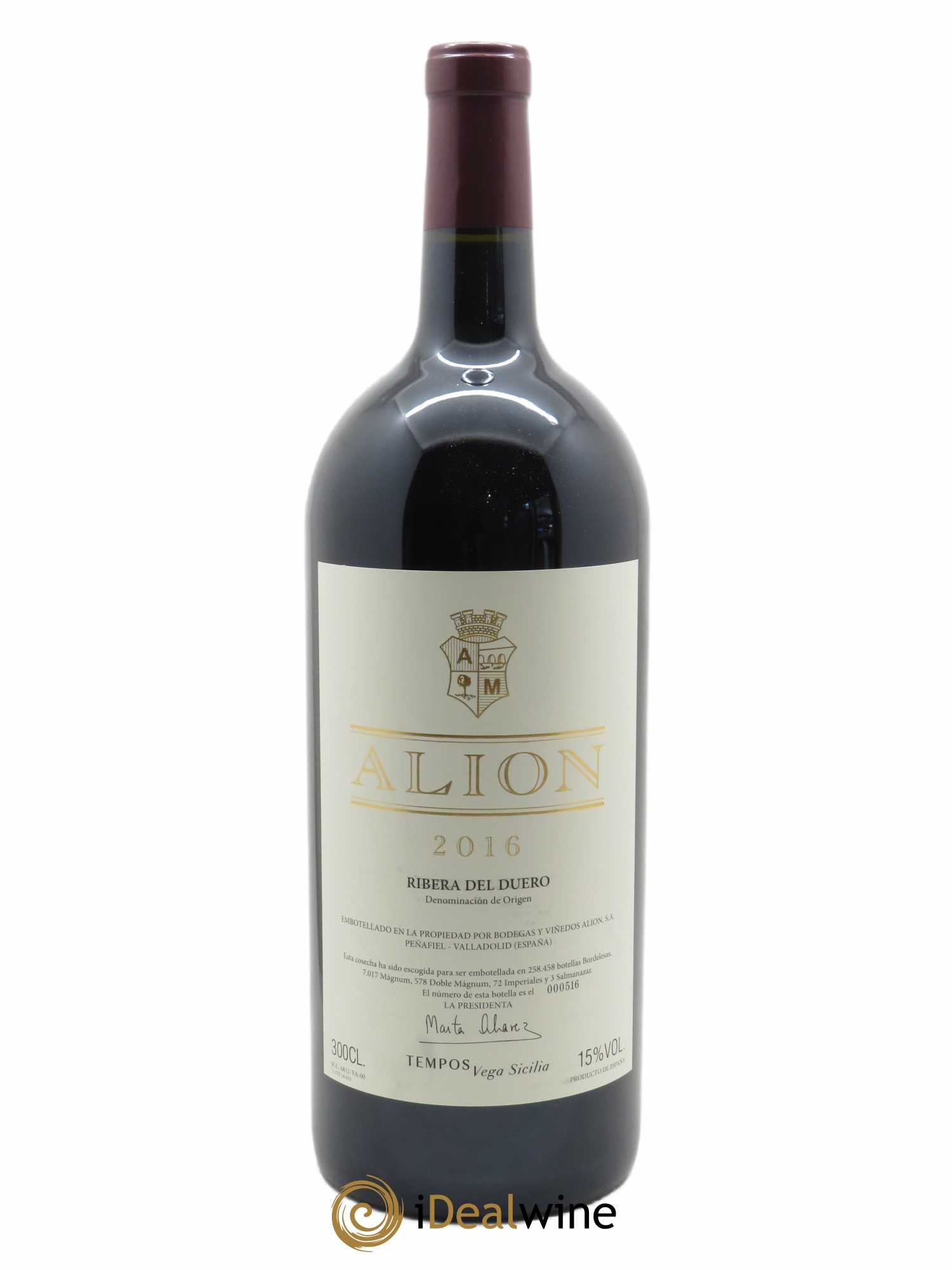 Ribera Del Duero DO Vega Sicilia Alion Famille Alvarez  2016 - Lot de 1 Double-magnum