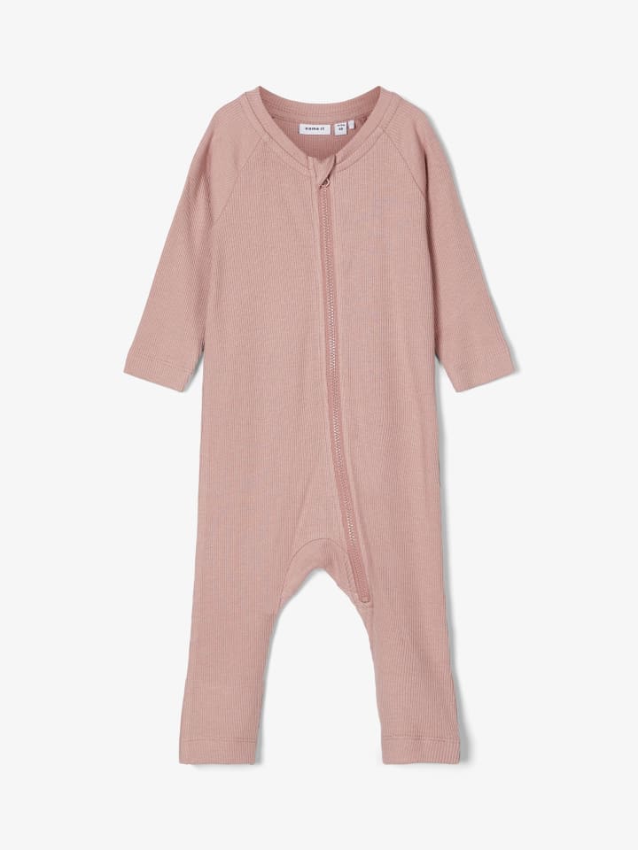 name it Mädchen Strampler mit Zipper ohne Fuß in Rosa günstig kaufen