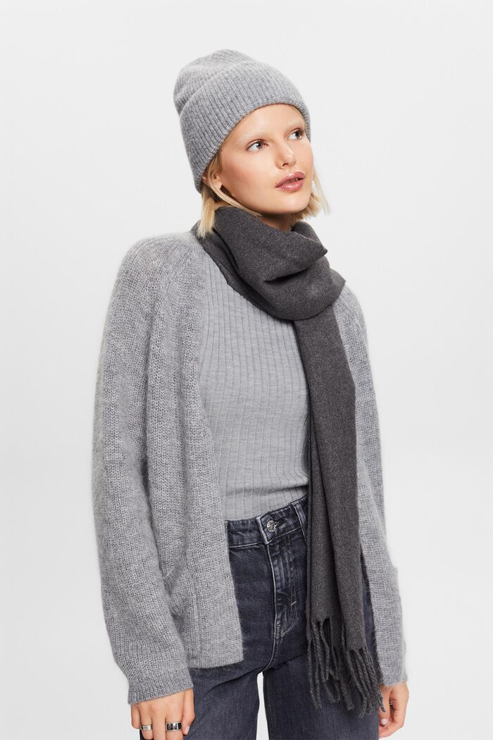 Offener Rippstrick-Cardigan