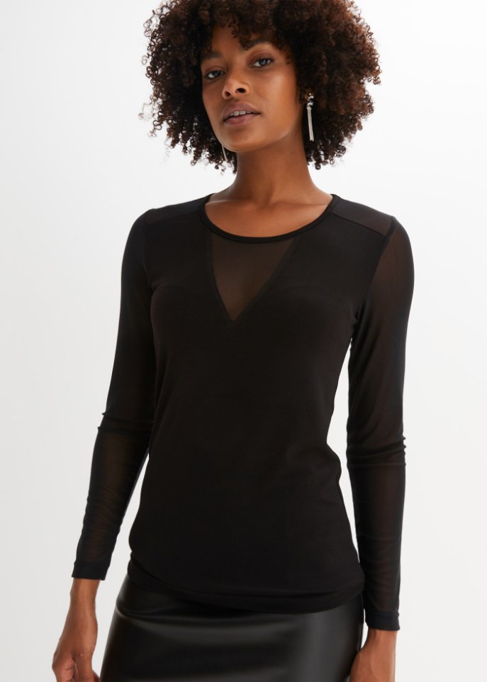 Langarmshirt, Mesh