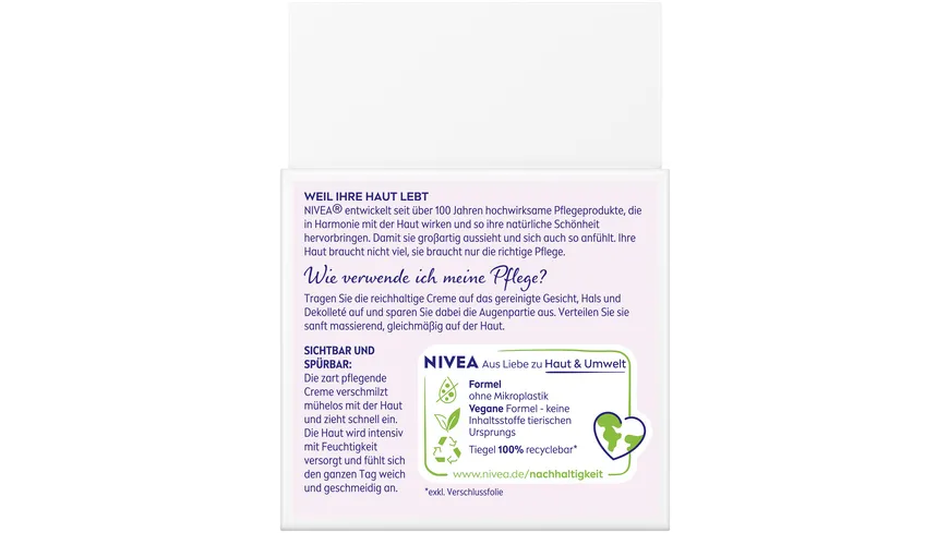 NIVEA Reichhaltige Tagespflege 24h Feuchtigkeit Trockene Haut LSF 30 50 ml