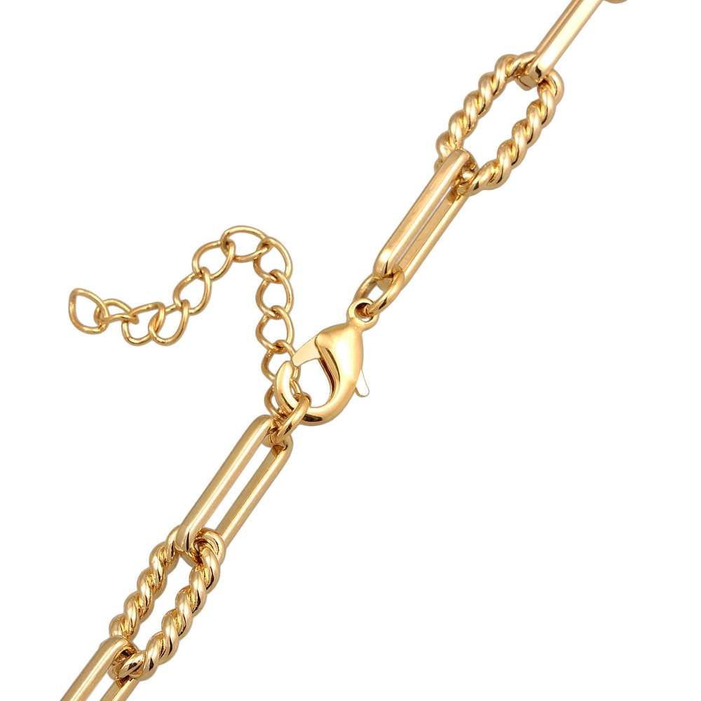 Elli Elli Collier Femmes Maillons Angulaires Tendance Basique Couleur Or Bijoux