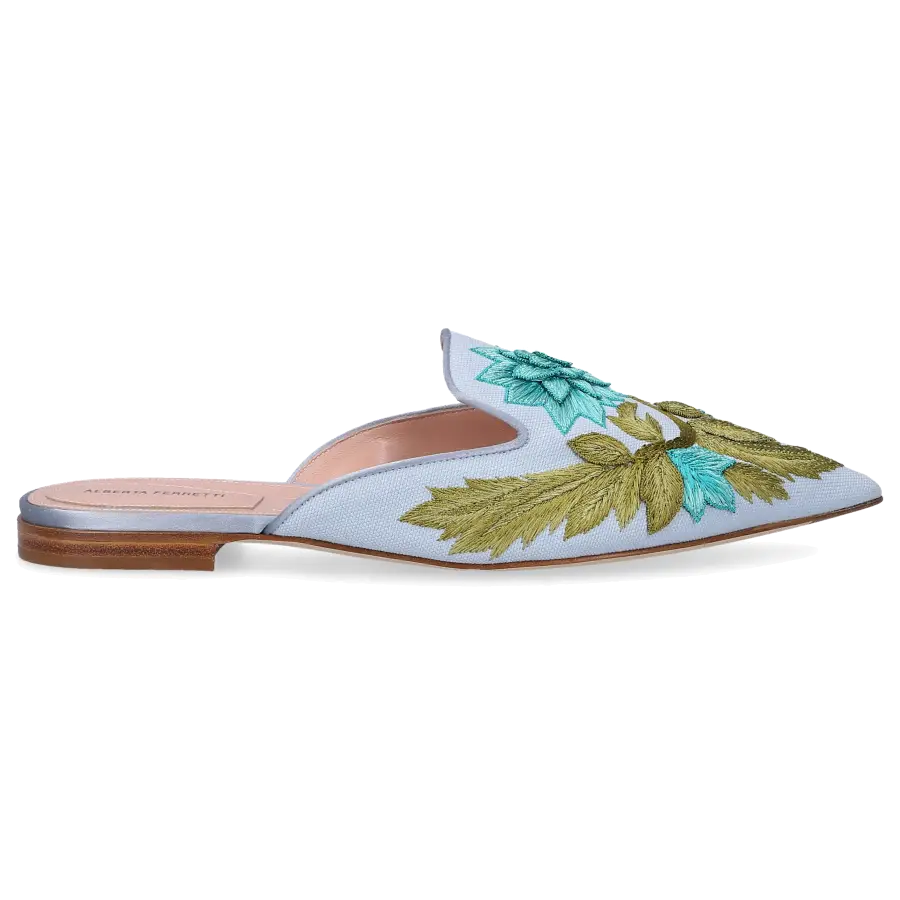 Alberta Ferretti - Slipper 11221 Canvas - blau