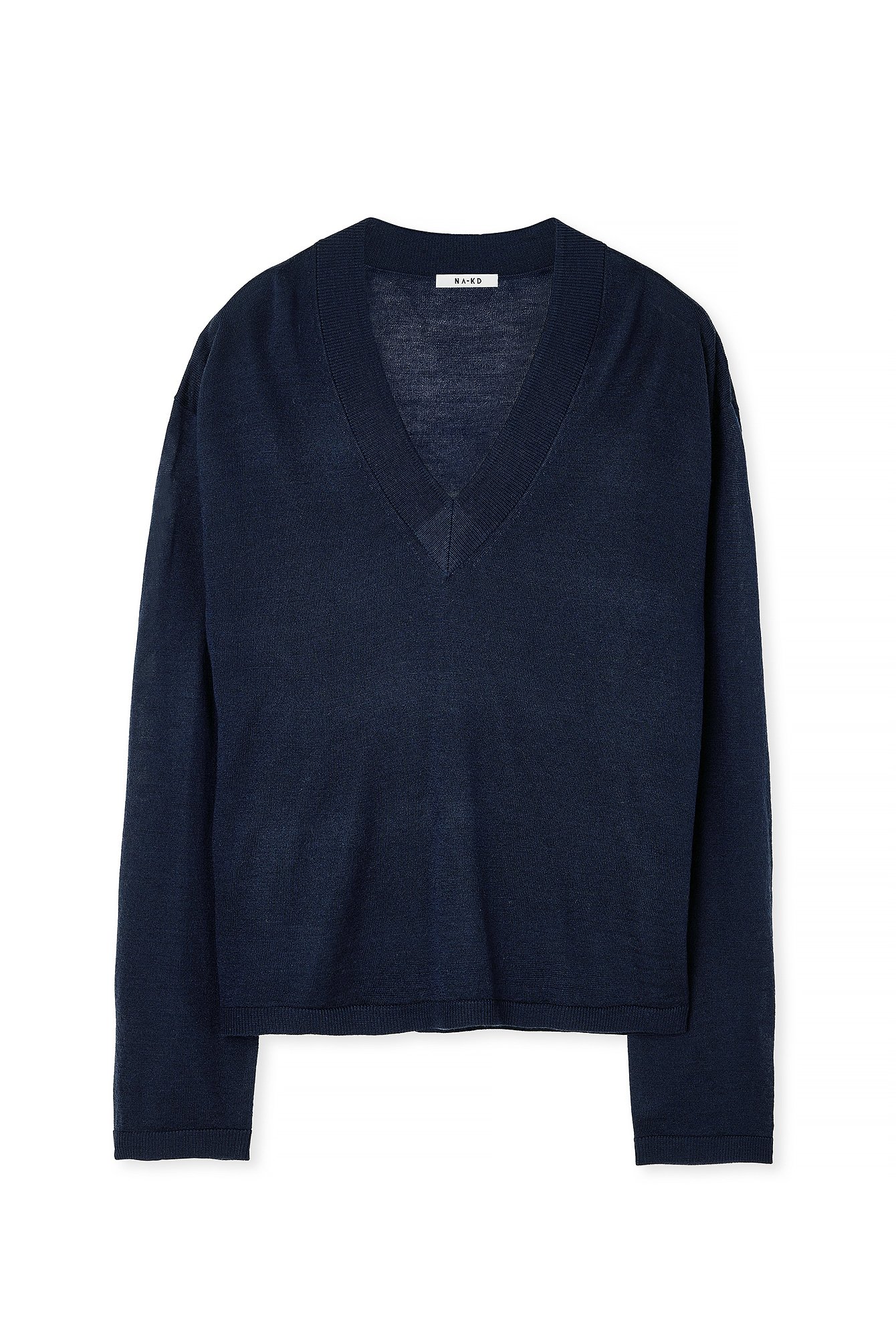 Oversize-Strickpullover mit V-Ausschnitt aus Wollmischung