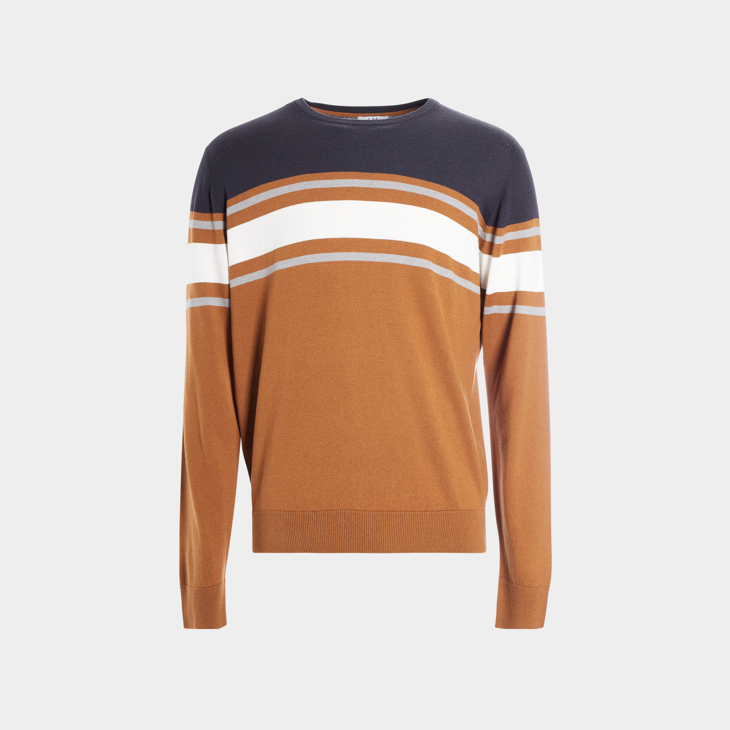 Pull fin manches longues couleur bronze homme | La Halle