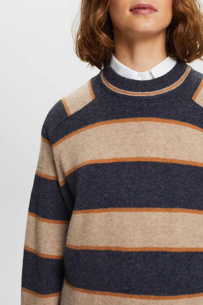 Gestreifter Pullover aus Wollmix