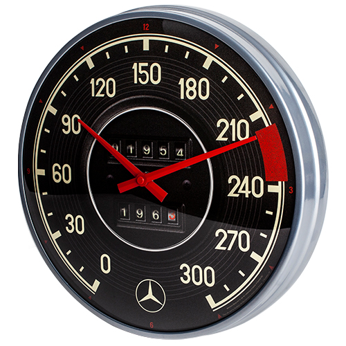 Nostalgic Art Wanduhr 31cm, Motiv "Mercedes-Benz - Tacho", 1 Stück - ATU