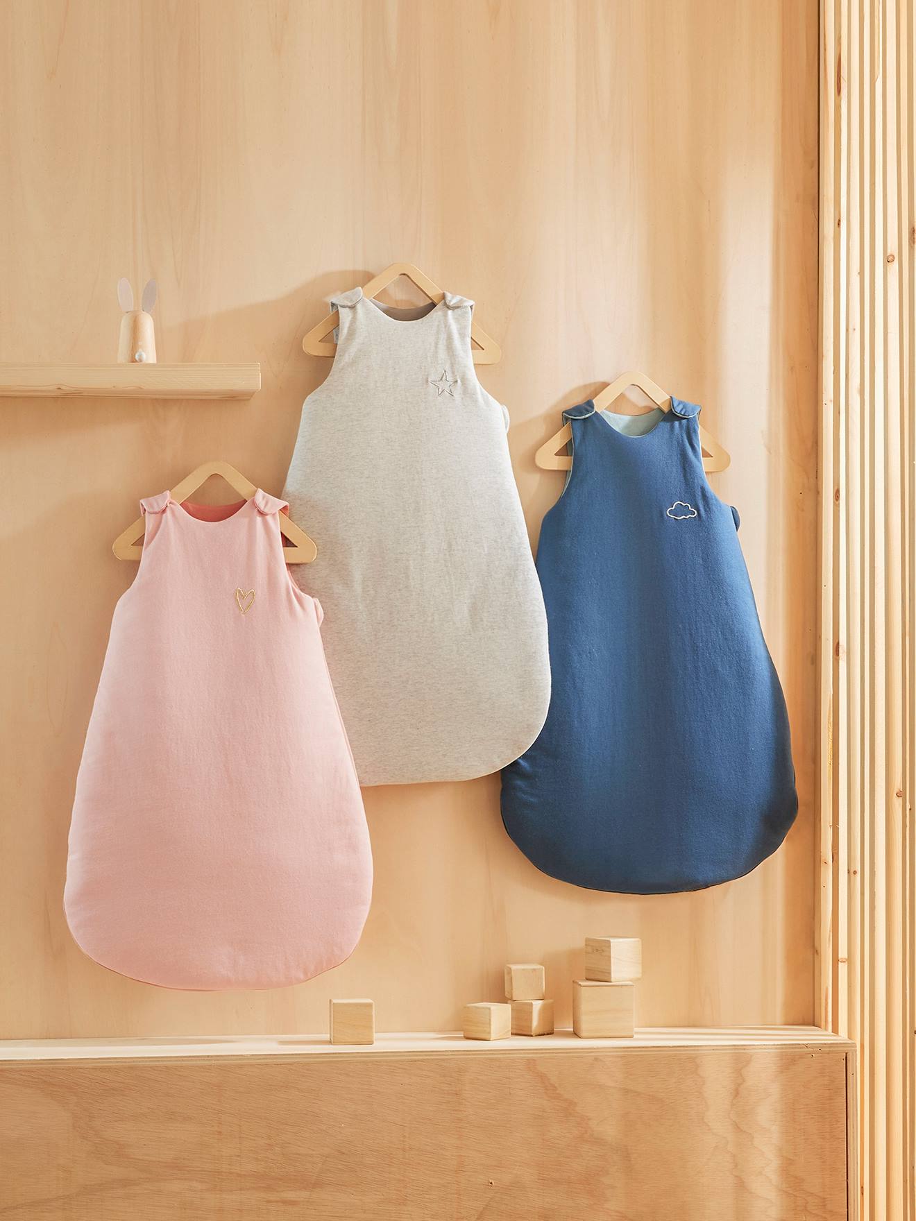 Vertbaudet Ärmelloser Baby Schlafsack ANNECY Oeko-Tex - grau meliert