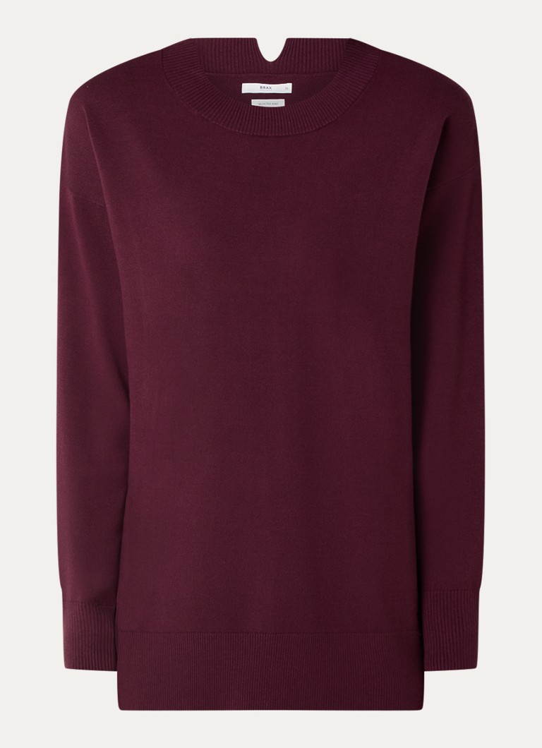 BRAX Lea fine knitted sweater with split