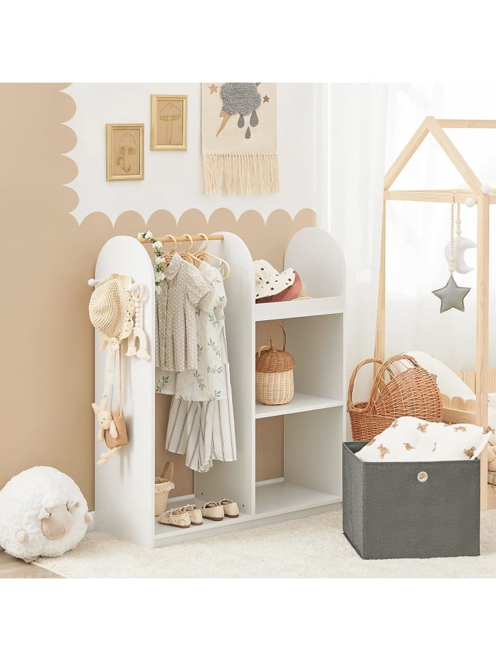 SoBuy Kindergarderobe in Weiß - (B)97 x (H)108 x (T)35cm günstig kaufen onesize