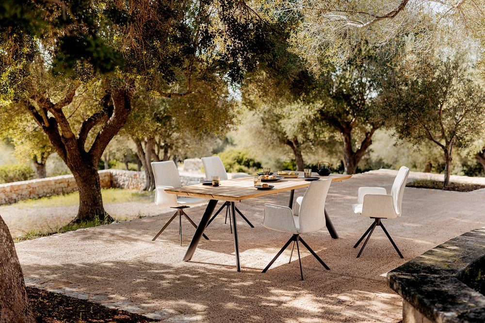 NIEHOFF GARDEN Gartentisch Niehoff Valletta Tisch Tischplatte Teak recycelt/ (1)