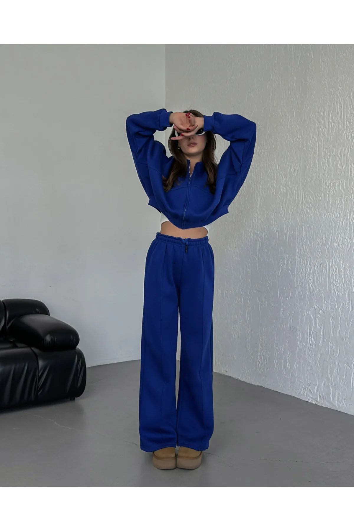 Laluvia  Blaues Charlie-Trainingsanzug-Set