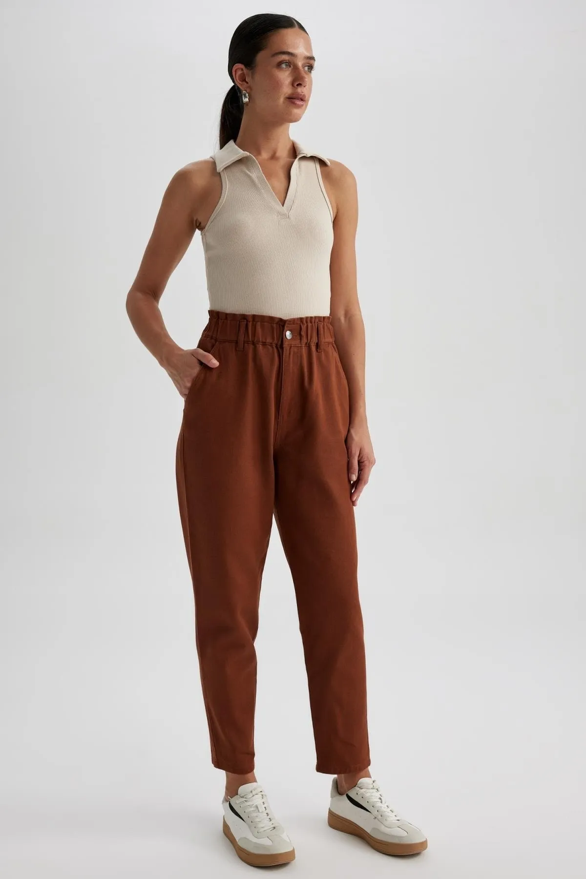 DeFacto  Baggy-Hose aus Gabardine 100 Baumwolle S2790az23wn