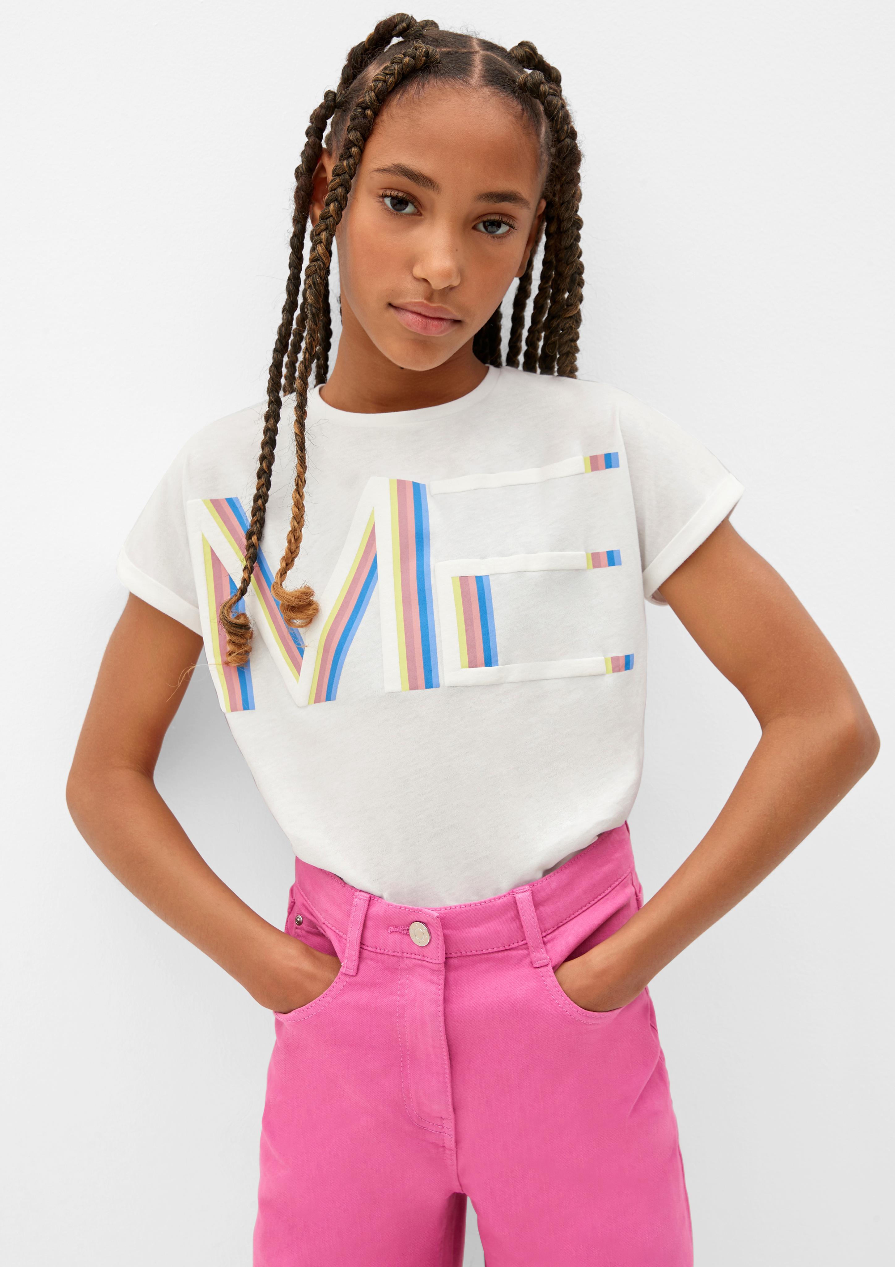 T-Shirt mit gummiertem Print  2128008-0210