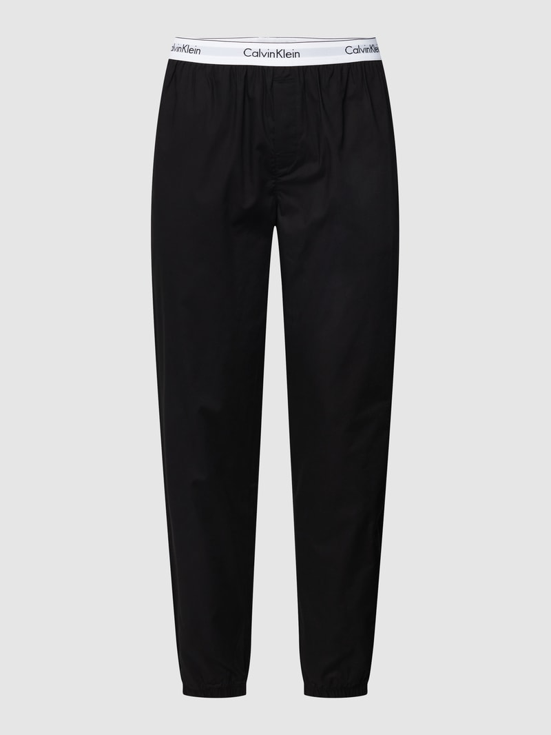 Pyjama-Hose mit Logo-Stitching Modell 'JOGGER' in schwarz