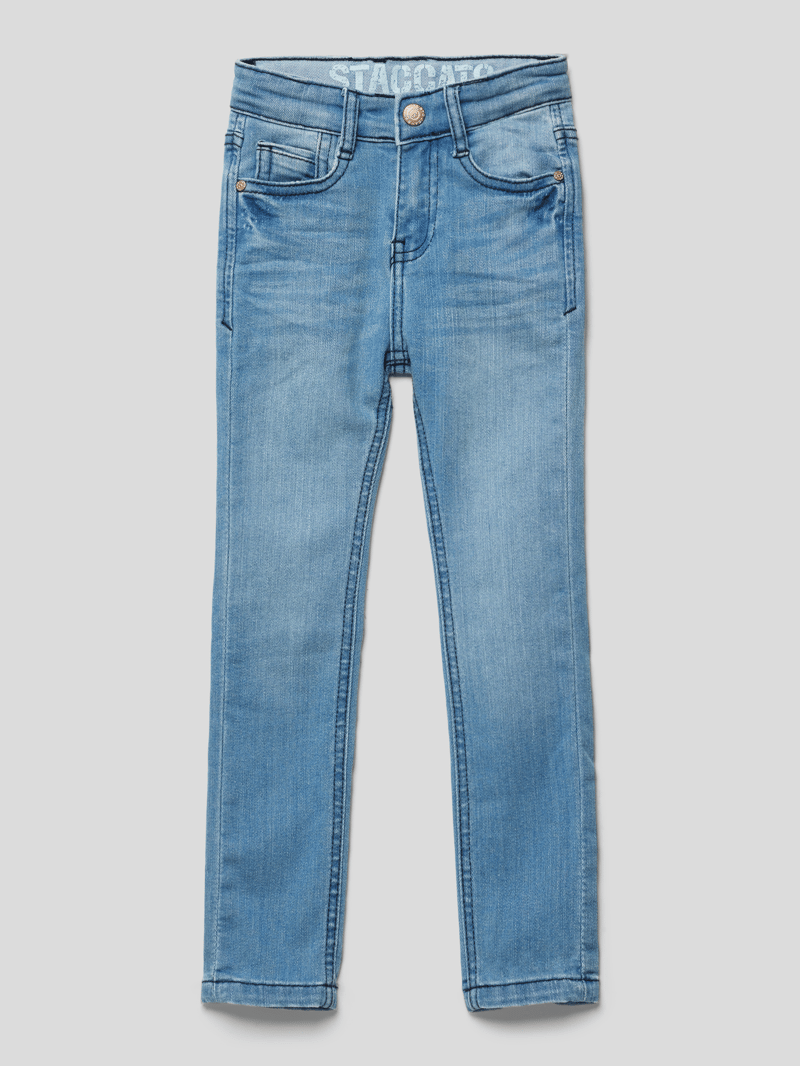 Jeans mit Label-Patch in jeans