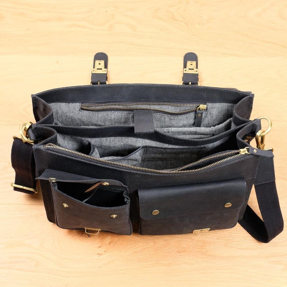 Jahn-Tasche Aktentasche Aktentasche / Businesstasche Gr. M, Leder Schwarz, Jahn-Tasche 410-n