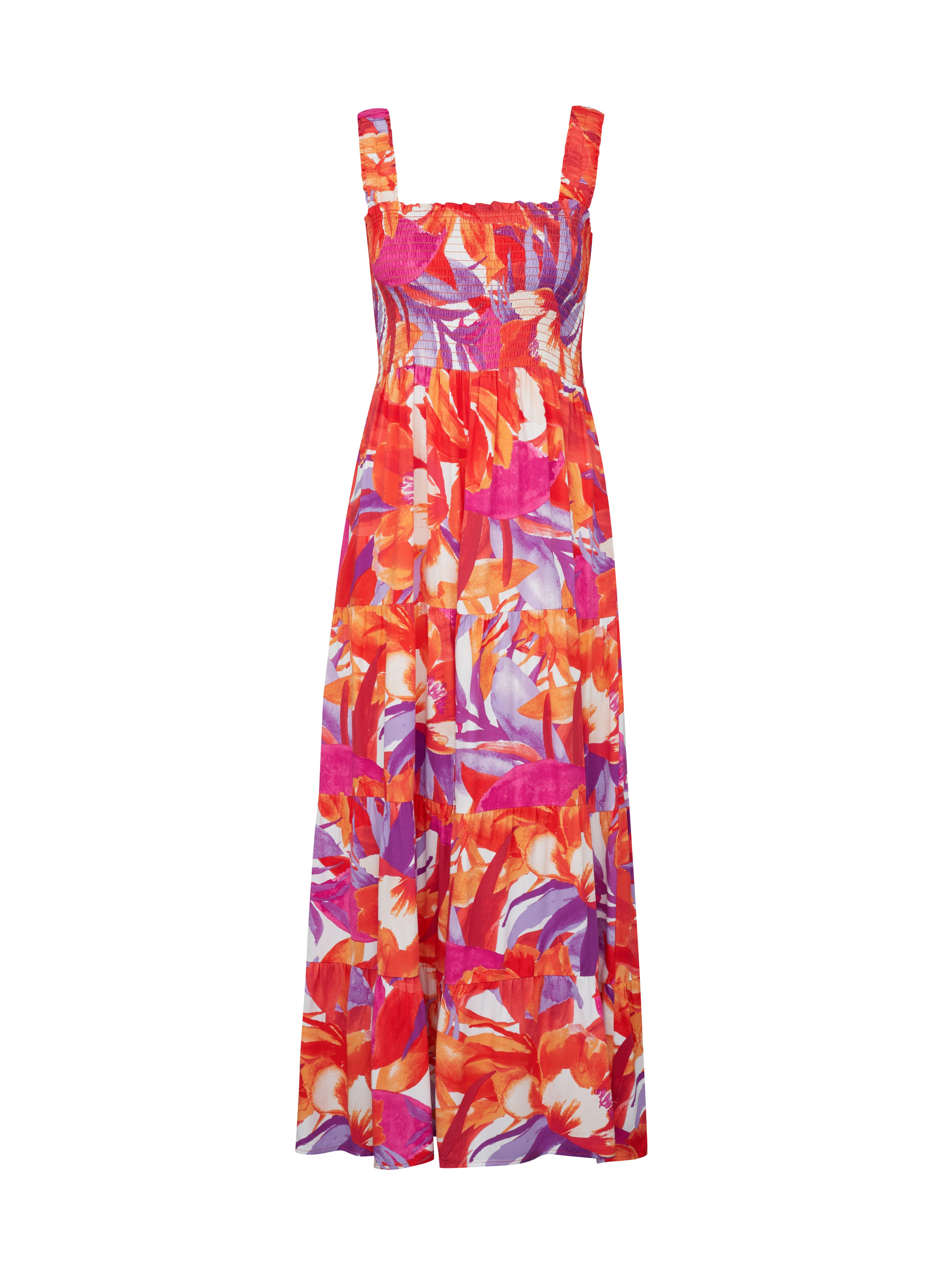 Dunkelrosa Damen Maxikleid ORSAY