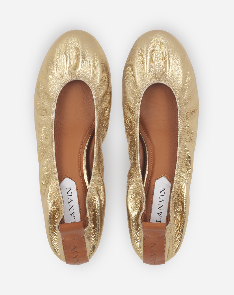 LA BALLERINE EN CUIR MÉTALLISÉ