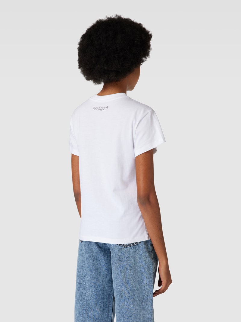 T-Shirt mit Motiv-Print in weiß