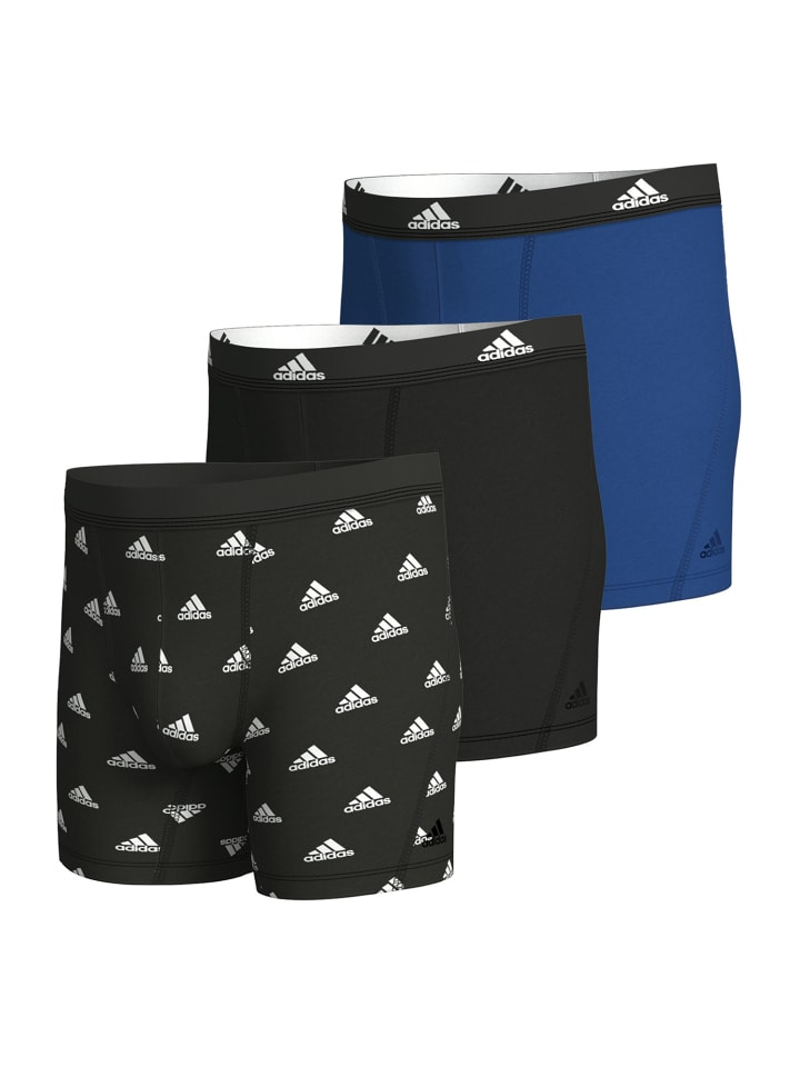 adidas Trunk Boxer Brief mit längerem Bein - Active Flex Cotton in schwarz, blau günstig kaufen