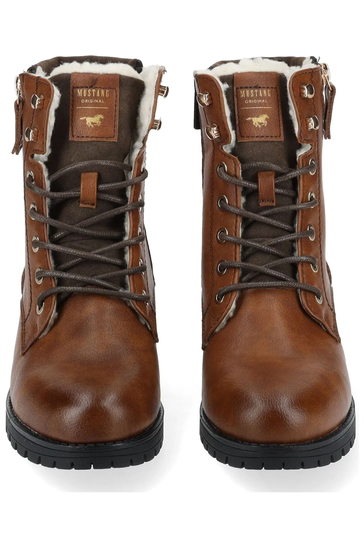 Mustang  Stiefelette - Braun - Blockabsatz