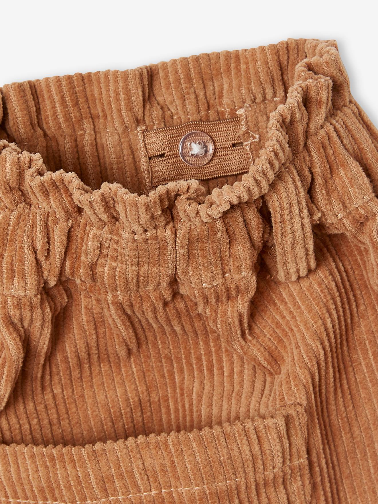Vertbaudet Mädchen Paperbag-Shorts - tannengrün