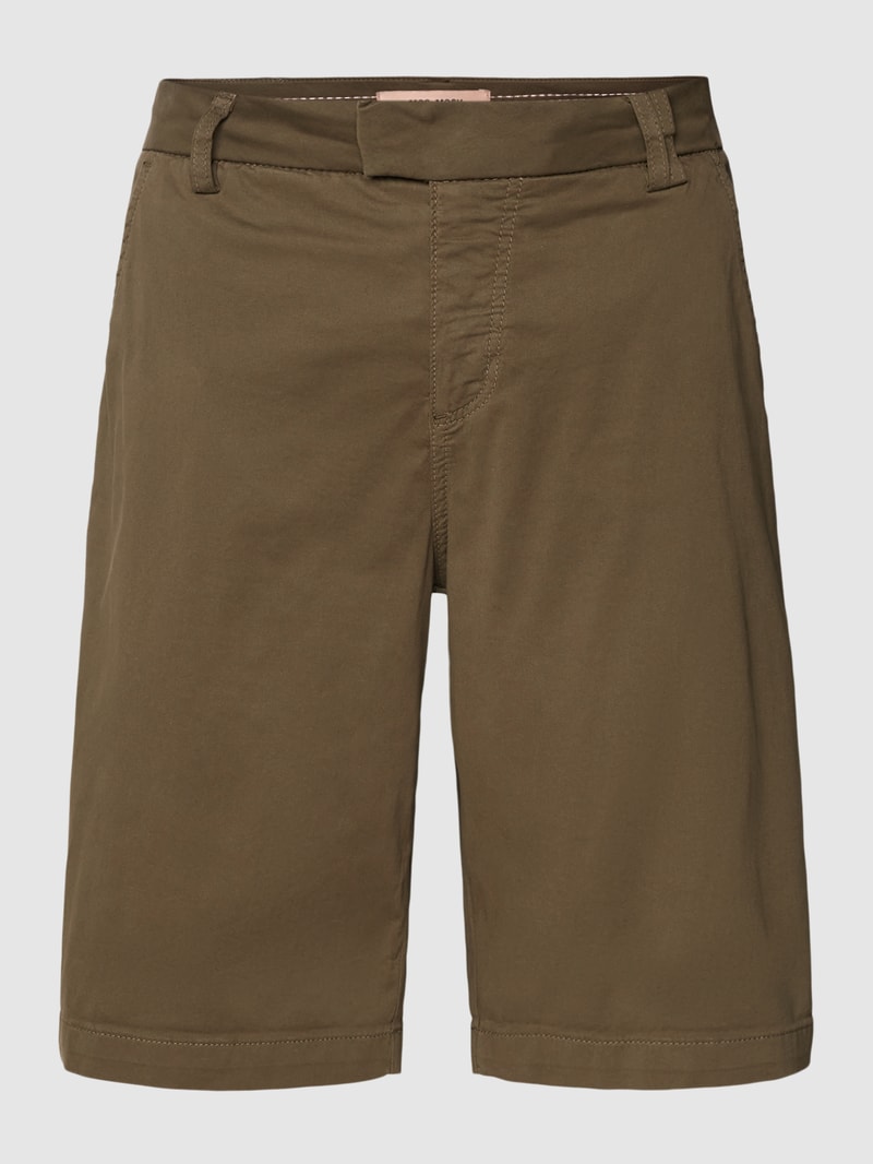 Bermudas mit französischen Eingrifftaschen Modell 'JOLANDA' in olivgrün