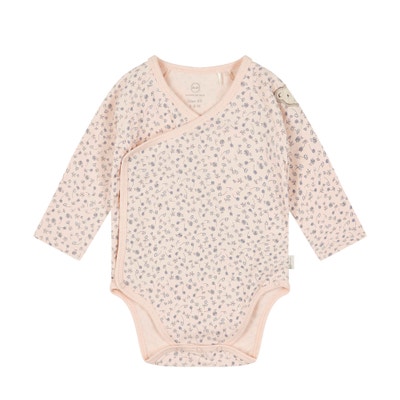 Wickelbody langarm, rosa für Mädchen