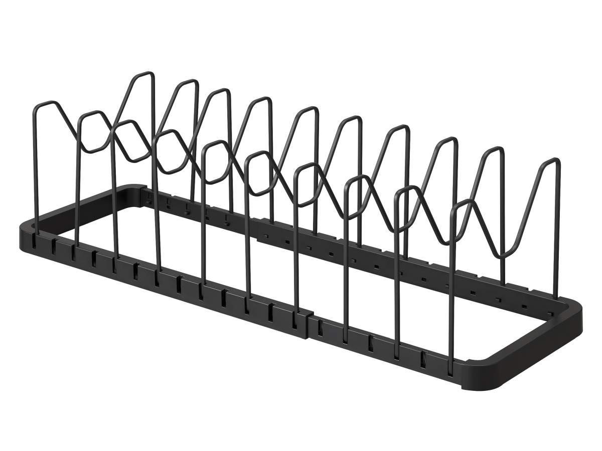Yamazaki Schubladeneinsatz Tower, Kochtopf- und Deckelorganizer, verstellbar von 45 bis 82cm