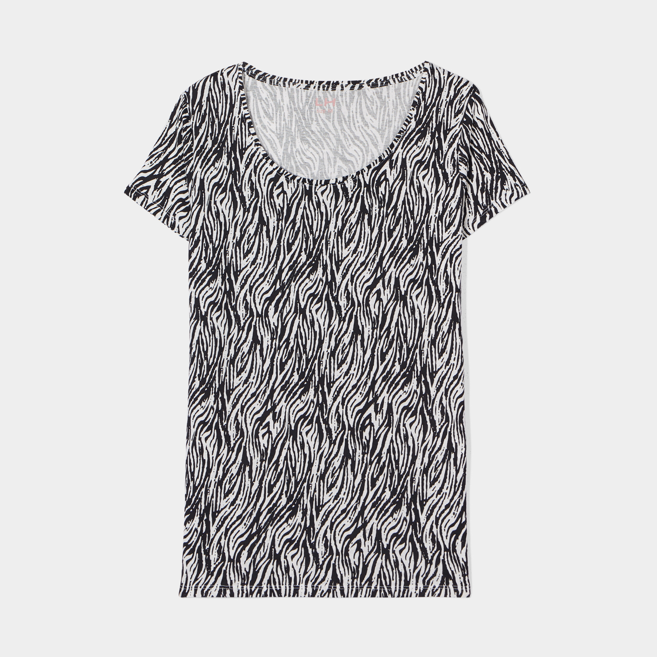 T-shirt imprimé coupe ajustée blanc femme | La Halle