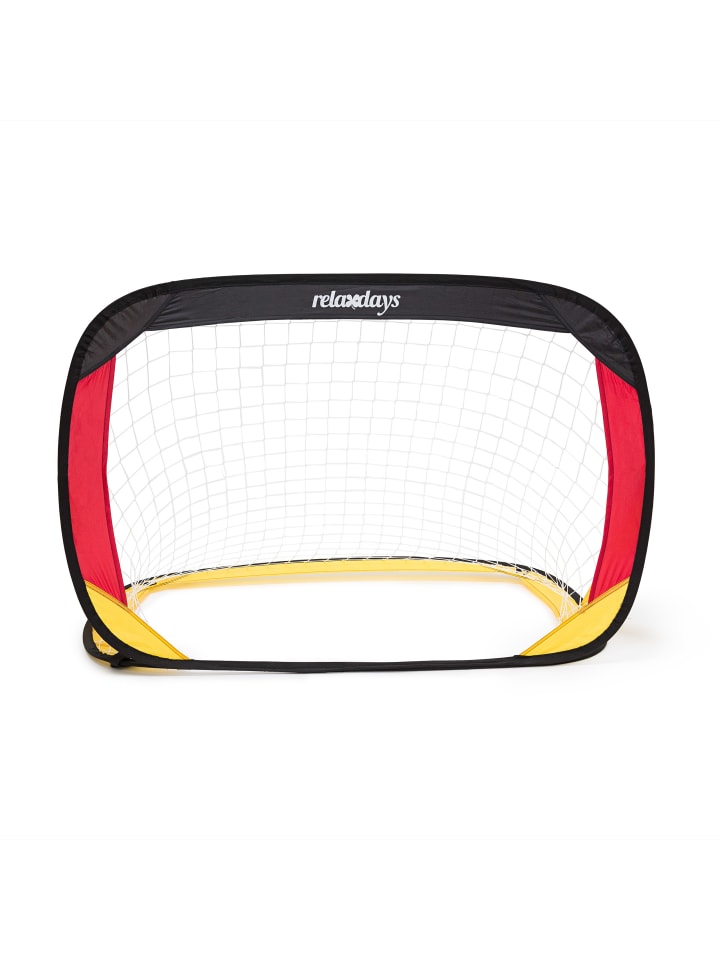 relaxdays 2er Set Fußballtor in Schwarz/Rot/Gold- (B)119 x (H)80 x (T)83 cm günstig kaufen onesize