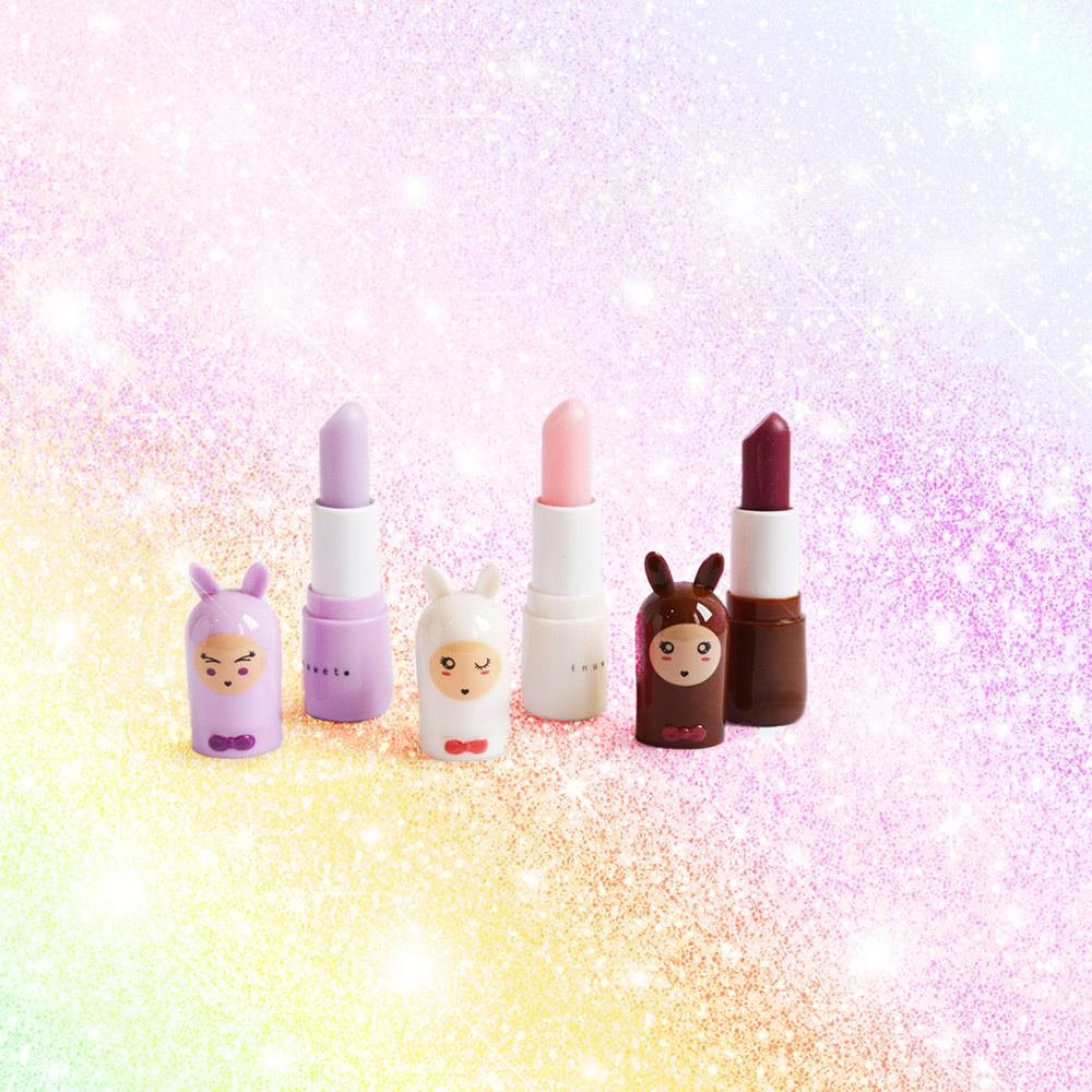 Inuwet Baume à Lèvres Lapin / Barbe à papa / Blanc Baume à lèvres Naturel & Vegan