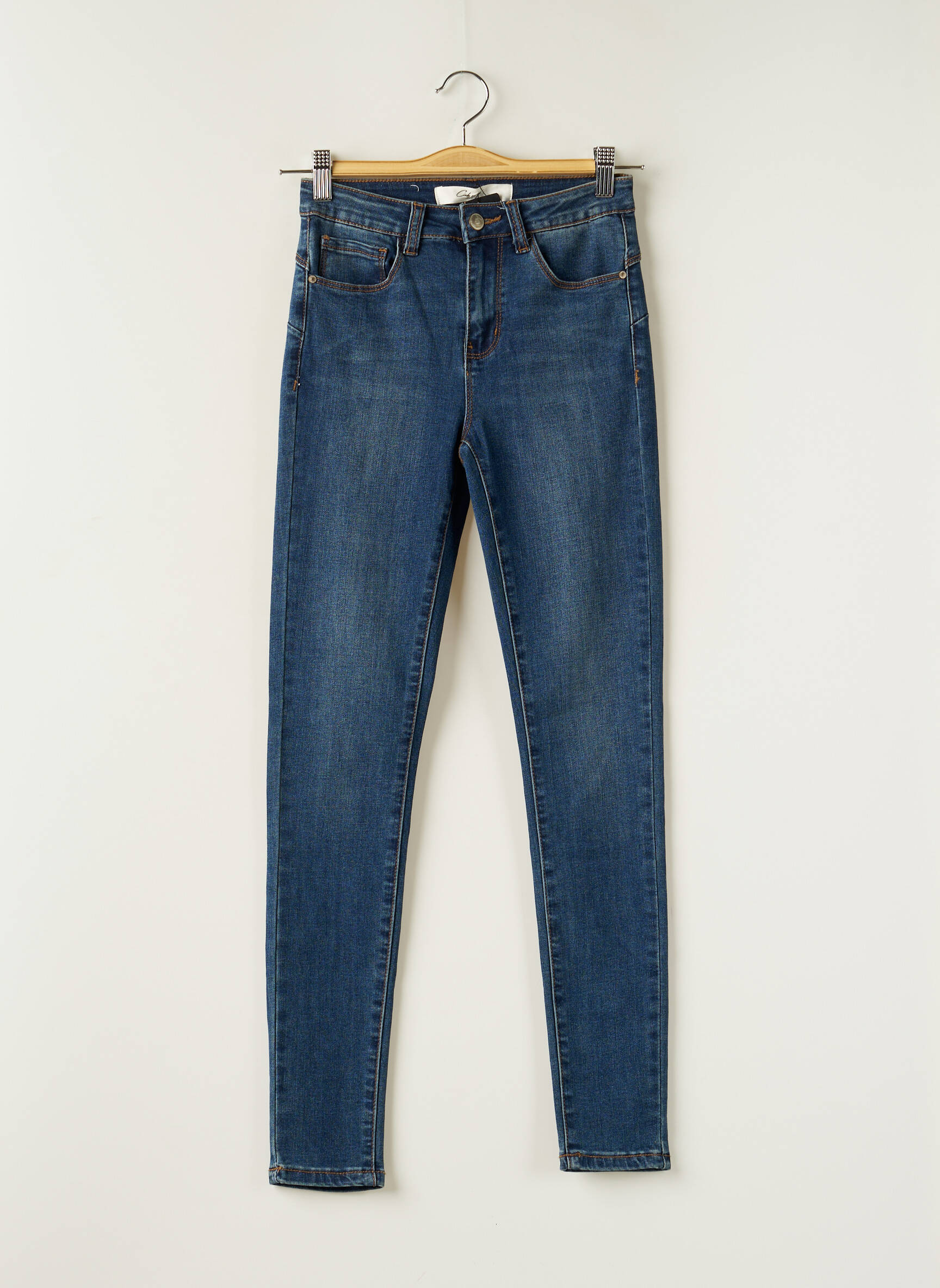 Cindy H Jeans Skinny Femme couleur bleu