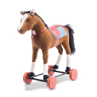 Friedhelms Pferd auf Rädern, 32 cm, hellbraun
